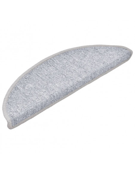Tappetini per Scale 15 pz Grigio Chiaro 56x17x3 cm