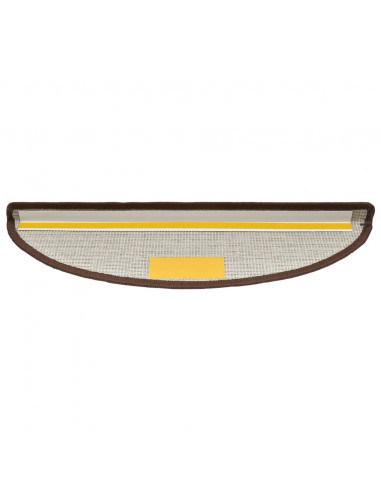Tappetini per Scale 15 pz Marrone Caffè 56x17x3 cm