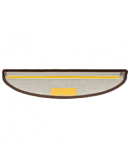 Tappetini per Scale 15 pz Marrone Caffè 56x17x3 cm