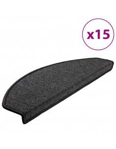 Tappetini per Scale 15 pz Antracite 65x24x4 cm 2