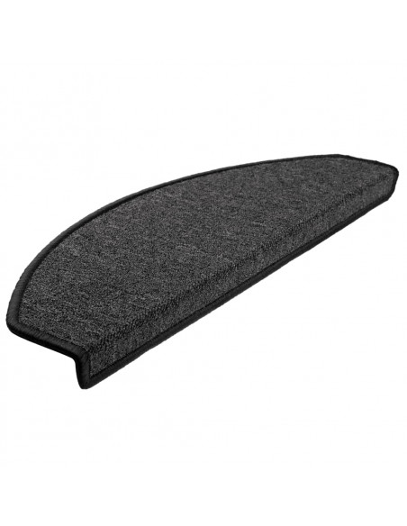 Tappetini per Scale 15 pz Antracite 65x24x4 cm