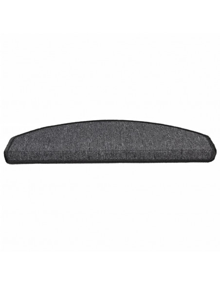 Tappetini per Scale 15 pz Antracite 65x24x4 cm