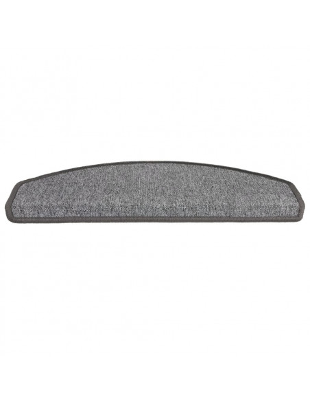 Tappetini per Scale 15 pz Grigio Scuro 65x24x4 cm