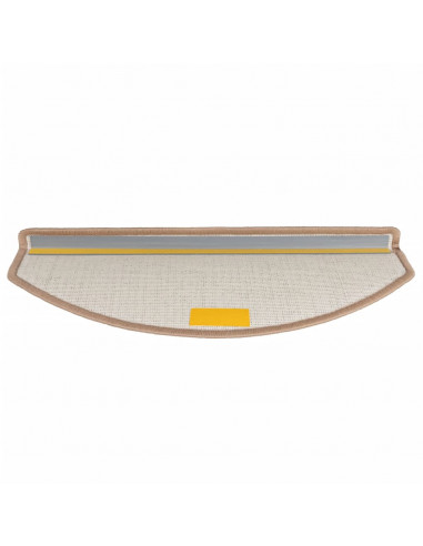 Tappetini per Scale 15 pz Marrone Chiaro 65x24x4 cm