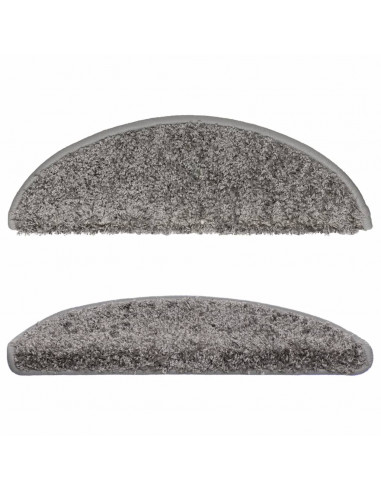 Tappetini per Scale 15 pz Grigio 56x17x3 cm