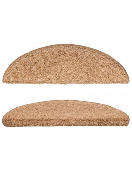 Tappetini per Scale 15 pz Beige 56x17x3 cm