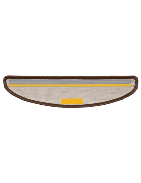 Tappetini per Scale 15 pz Marroni 56x17x3 cm