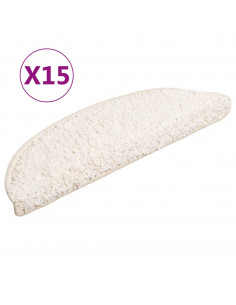 Tappetini per Scale 15 pz Bianchi 56x17x3 cm 2