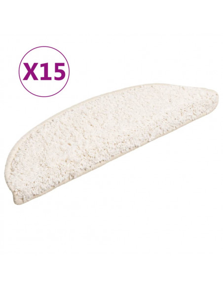 Tappetini per Scale 15 pz Bianchi 56x17x3 cm