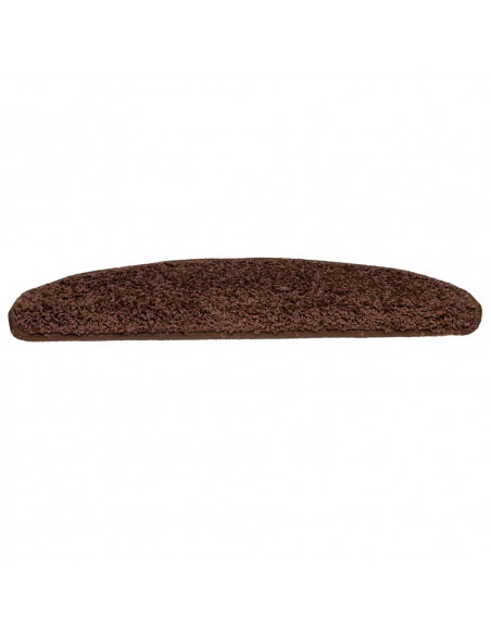 Tappetini per Scale 15 pz Marroni 65x21x4 cm