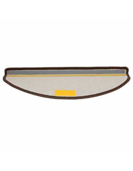 Tappetini per Scale 15 pz Marroni 65x21x4 cm
