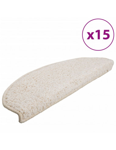 Tappetini per Scale 15 pz Bianchi 65x21x4 cm