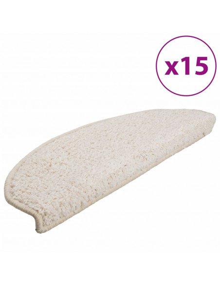 Tappetini per Scale 15 pz Bianchi 65x21x4 cm