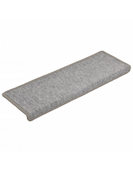 Tappetini per Scale 15 pz 65x21x4 cm Grigio Chiaro