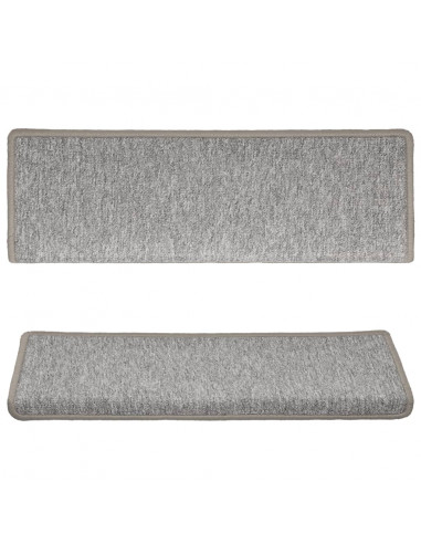 Tappetini per Scale 15 pz 65x21x4 cm Grigio Chiaro