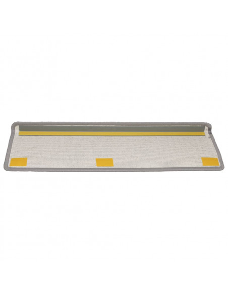 Tappetini per Scale 15 pz 65x21x4 cm Grigio Chiaro