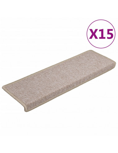 Tappetini per Scale 15 pz 65x21x4 cm Grigio Talpa