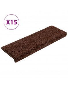 Tappetini per Scale in Moquette 15 pz 65x21x4 cm Marroni 2