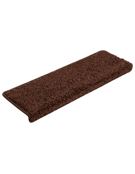 Tappetini per Scale in Moquette 15 pz 65x21x4 cm Marroni