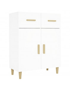 Credenza Bianca 69,5x34x89 cm in Legno Multistrato 2