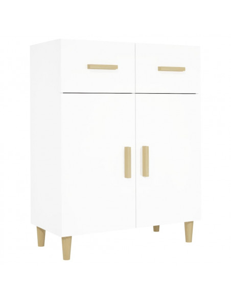Credenza Bianca 69,5x34x89 cm in Legno Multistrato