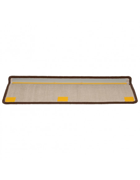 Tappetini per Scale in Moquette 15 pz 65x21x4 cm Marroni