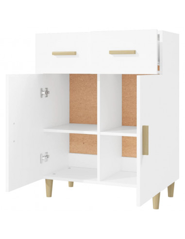 Credenza Bianca 69,5x34x89 cm in Legno Multistrato