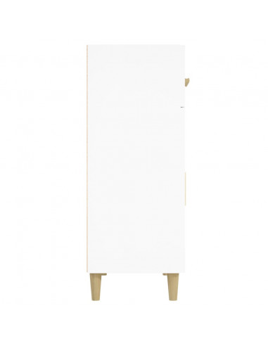 Credenza Bianca 69,5x34x89 cm in Legno Multistrato