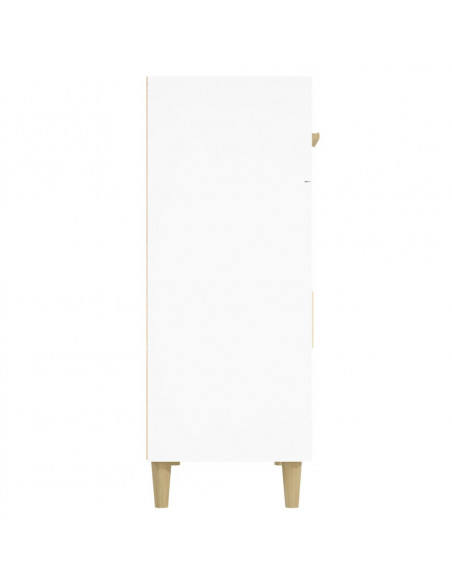 Credenza Bianca 69,5x34x89 cm in Legno Multistrato