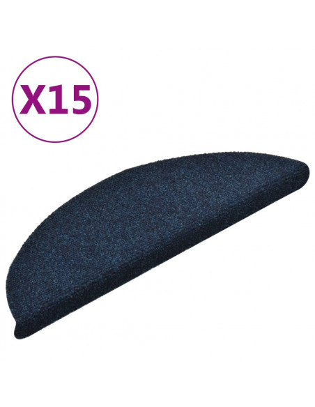 Tappetini Autoadesivi Scale 15 pz Blu 56x17x3 cm Agugliati