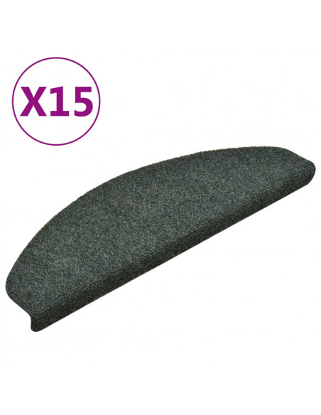 Tappetini Autoadesivi Scale 15 pz Verdi 65x21x4 cm Agugliati