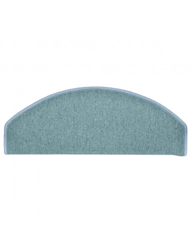 Tappetini per scale 15 pz 65x24x4 cm Blu mare Semicircolari Grandi