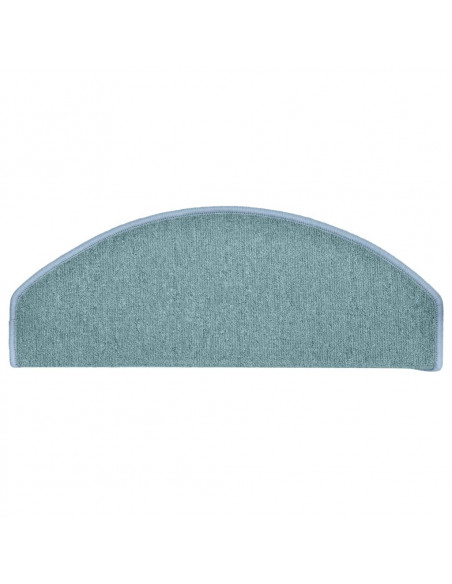 Tappetini per scale 15 pz 65x24x4 cm Blu mare Semicircolari Grandi