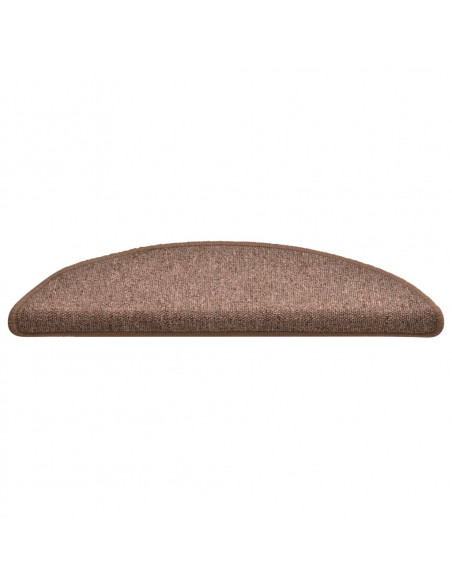 Tappetini per Scale 15 pz Marroni 56x17x3 cm