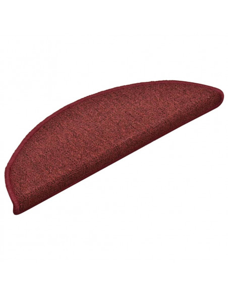 Tappetini per Scale 15 pz Rossi 56x17x3 cm