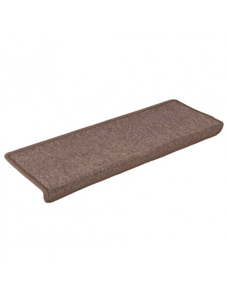 Tappetini per Scale 15 pz 65x21x4 cm Marroni