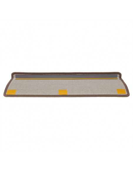 Tappetini per Scale 15 pz 65x21x4 cm Marroni