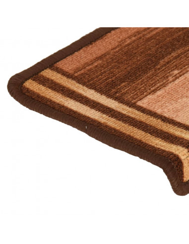 Tappetini Autoadesivi per Scale 15 pz 65x21x4 cm Marroni