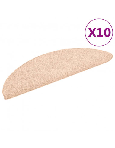 Tappetini Scale Adesivi 10 pz 56x17x3 cm Marroni Agugliati