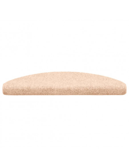 Tappetini per scale autoadesivi 10 pz 65x21x4 cm Marrone Chiaro semicircolari grandi