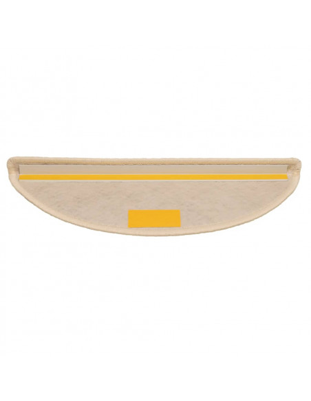 Tappeti Autoadesivi Scale Aspetto Sisal 15 pz 56x17x3 cm Crema