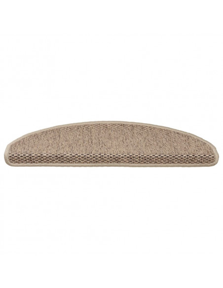 Tappeti Autoadesivi Scale Aspetto Sisal 15 pz 65x21x4 cm Sabbia