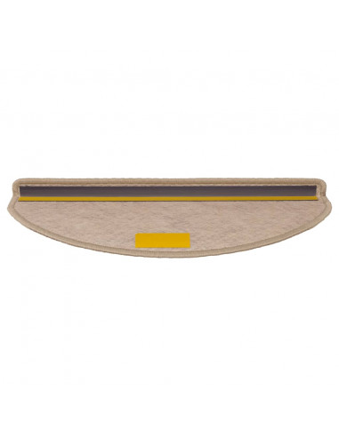 Tappeti Autoadesivi Scale Aspetto Sisal 15 pz 65x21x4 cm Sabbia