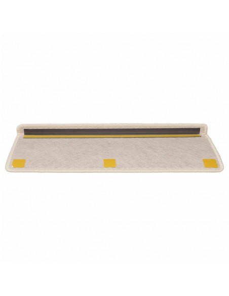 Tappeti Autoadesivi Scale Aspetto Sisal 15 pz 65x21x4 cm Crema