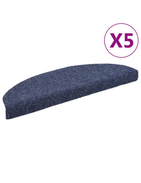 Tappetini Adesivi per Scale 5 pz Blu 65x21x4 cm Agugliati