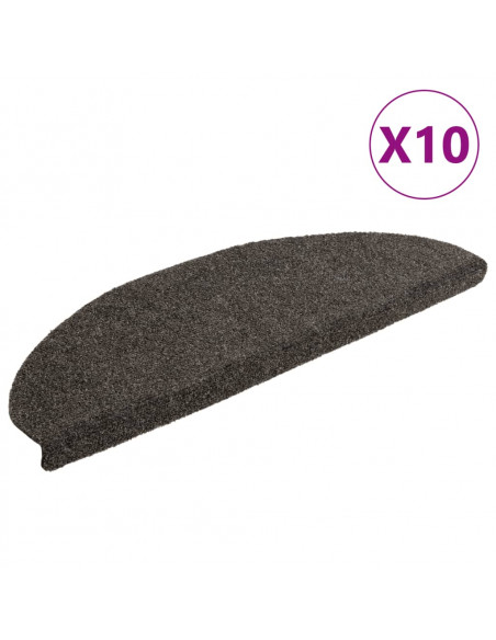 Tappetini per Scale 10 pz Antracite 65x21x4 cm Agugliati