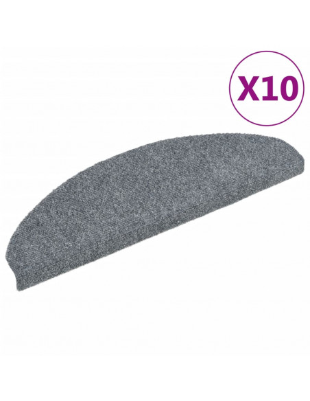 Tappetini Scale Adesivi 10pz 65x21x4 cm Grigio Chiaro Agugliati