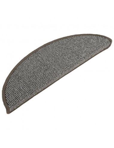 Tappetini per Scale 15 pz Grigio 56x17x3 cm