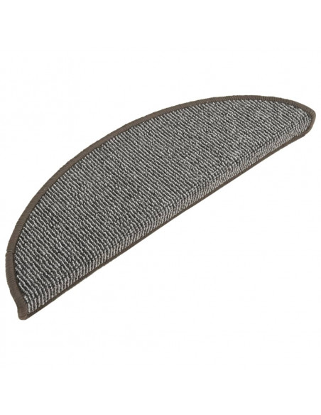 Tappetini per Scale 15 pz Grigio 56x17x3 cm