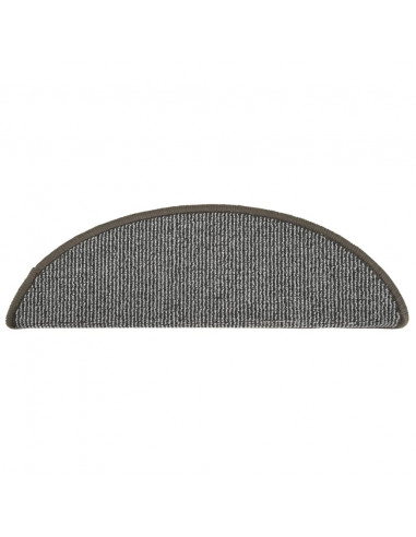 Tappetini per Scale 15 pz Grigio 56x17x3 cm